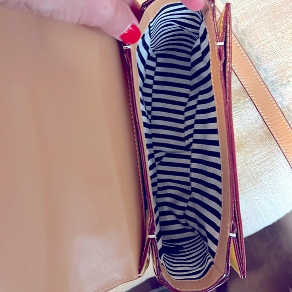 Frances Valentine, yellow shiny crossbody. - Picture 5 of 6